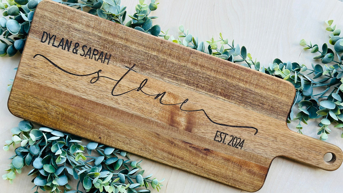 Oblong Serving Tray - 18x6 Acacia Wood