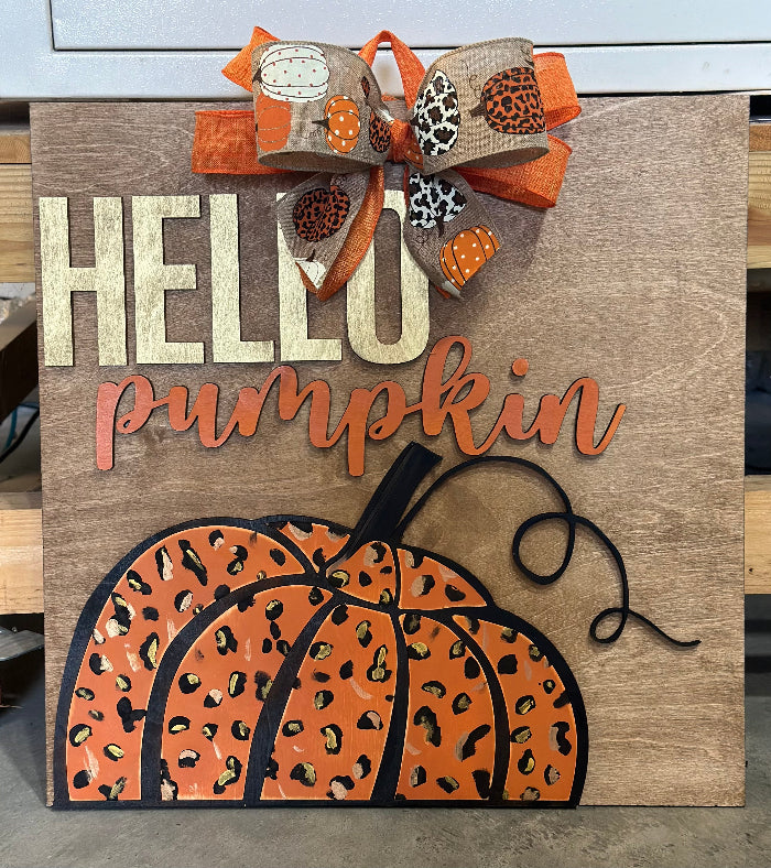 Hello Pumpkin - Leopard Print Flare