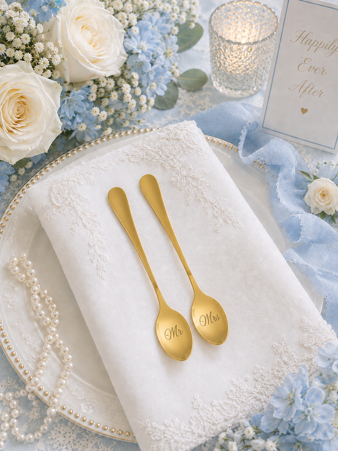 Mr. and Mrs. Engraved Wedding Spoons