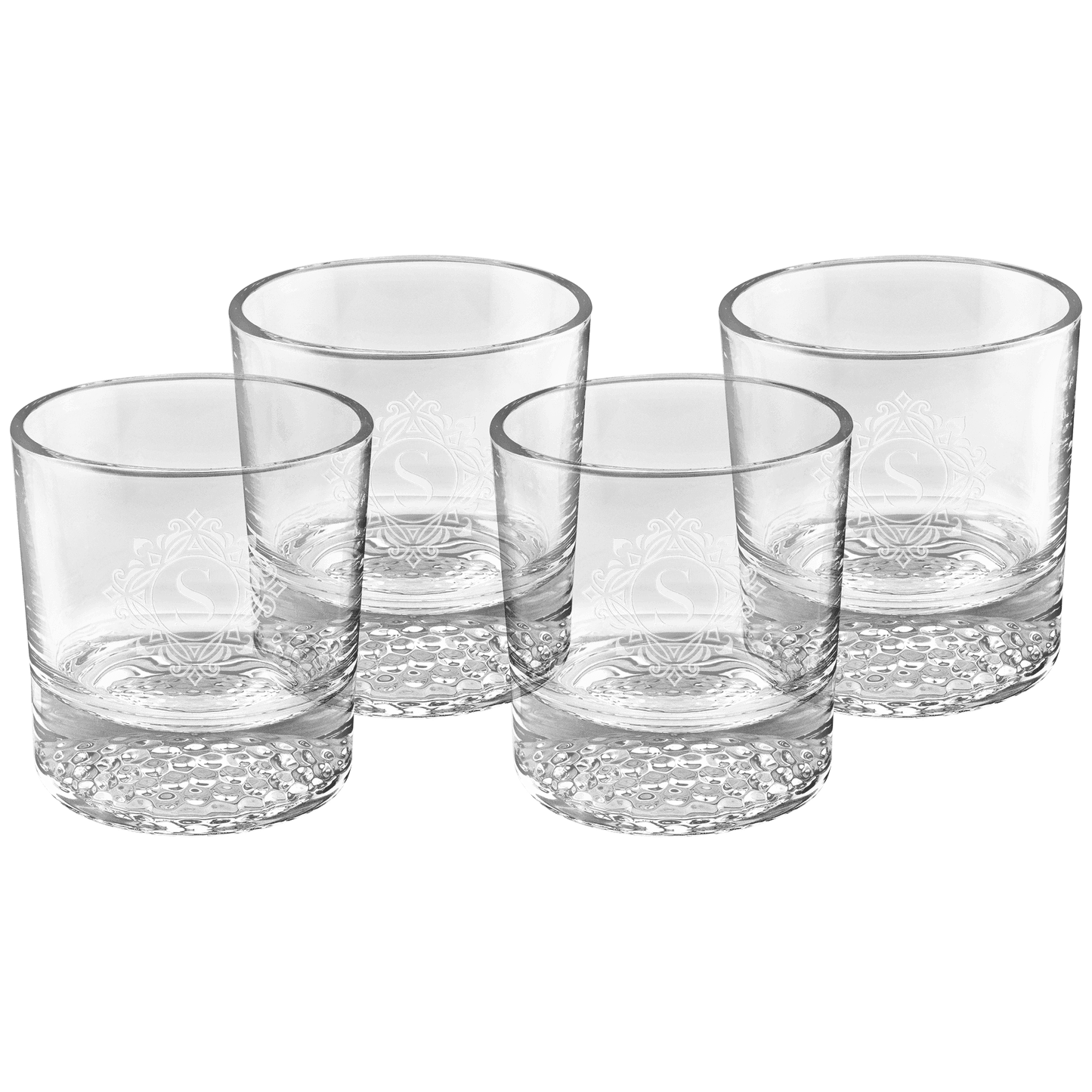 9 oz. Round Golf Rocks Glasses in Black Gift Box