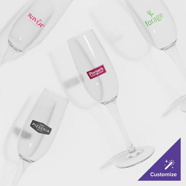 8 oz. Customizable Champagne Flute Glass
