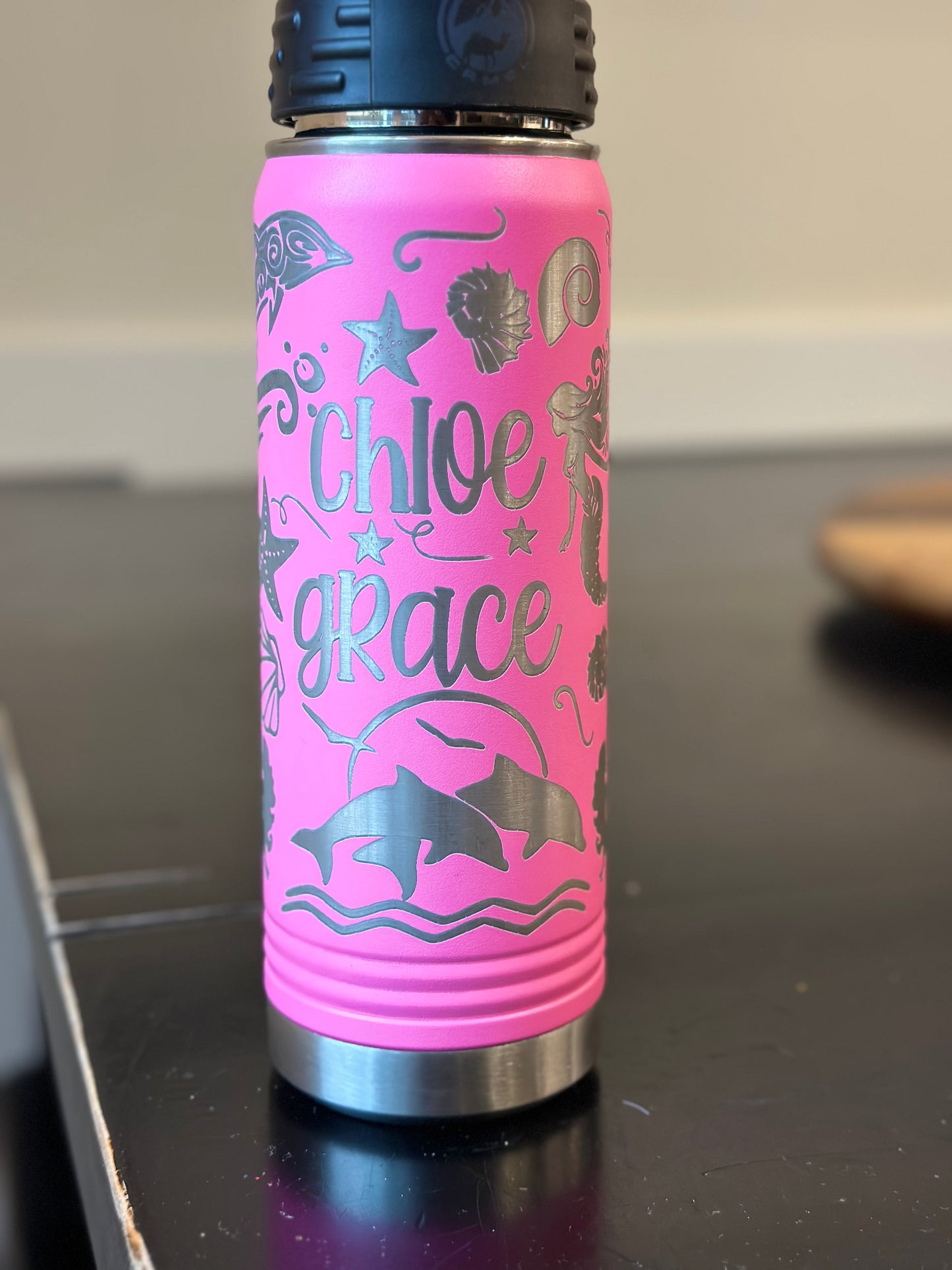 Mermaids and Dolphin - 20oz Water Bottle Wrap