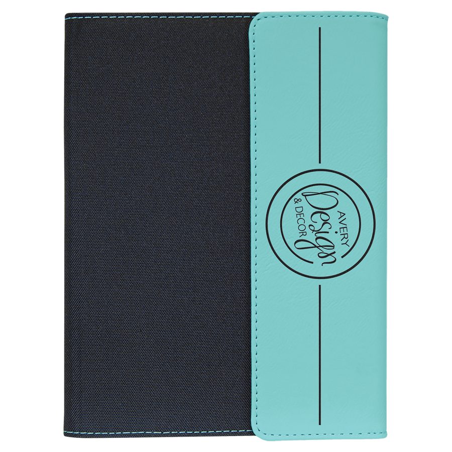 7" x 9" Personalizable Leatherette / Canvas Portfolio with Notepad