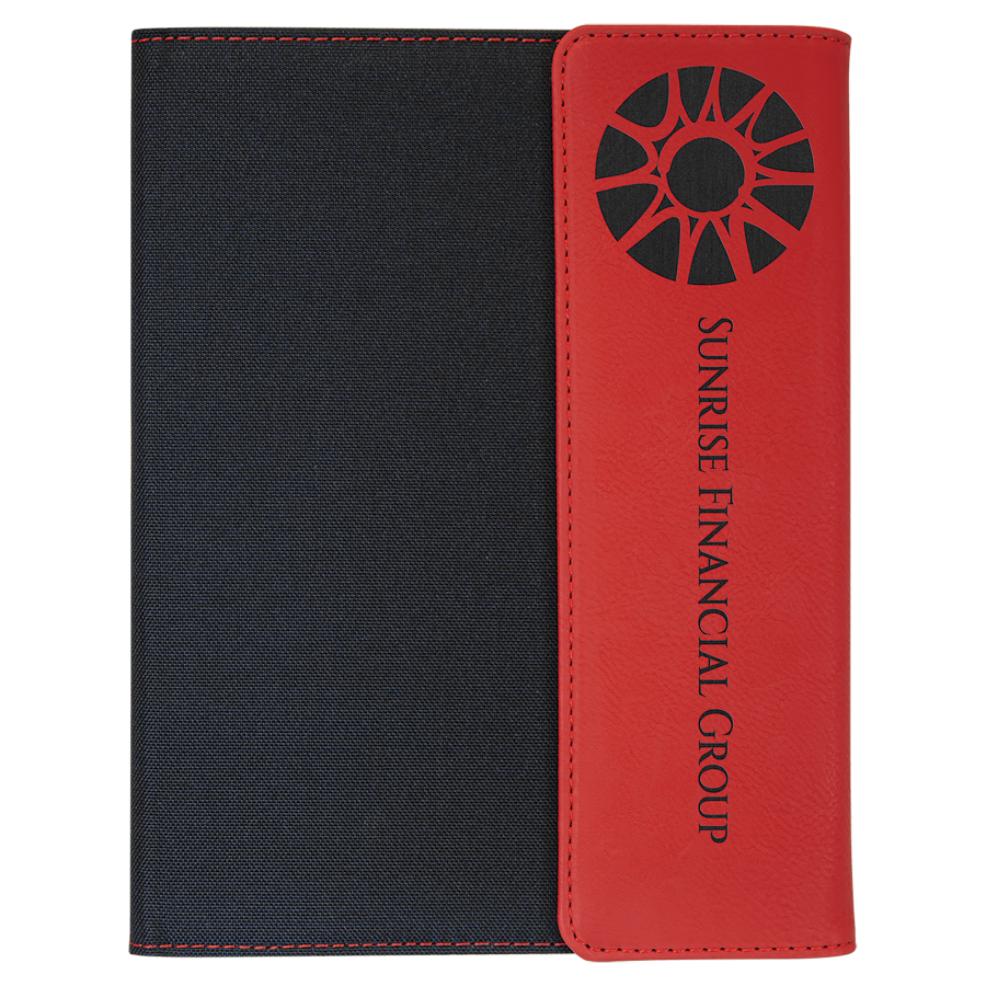 7" x 9" Personalizable Leatherette / Canvas Portfolio with Notepad