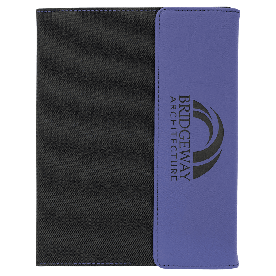 7" x 9" Personalizable Leatherette / Canvas Portfolio with Notepad