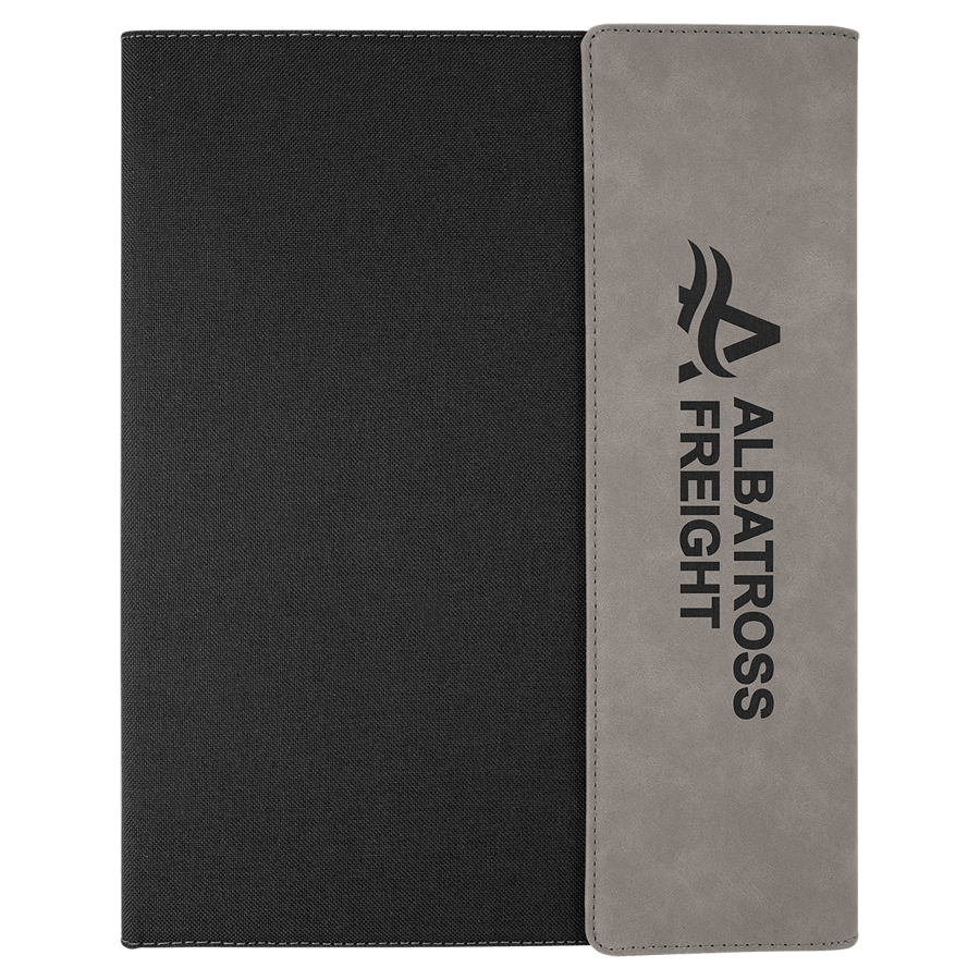 9 1/2" x 12" Personalizable Leatherette / Canvas Portfolio with Notepad