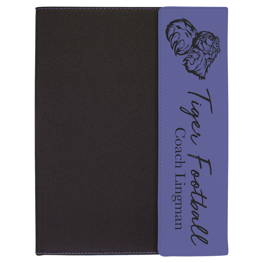 9 1/2" x 12" Personalizable Leatherette / Canvas Portfolio with Notepad