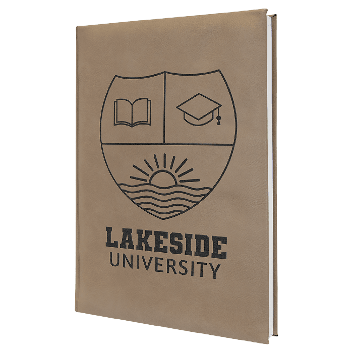 7" x 9 3/4" Leatherette Journal with Lined Notepad
