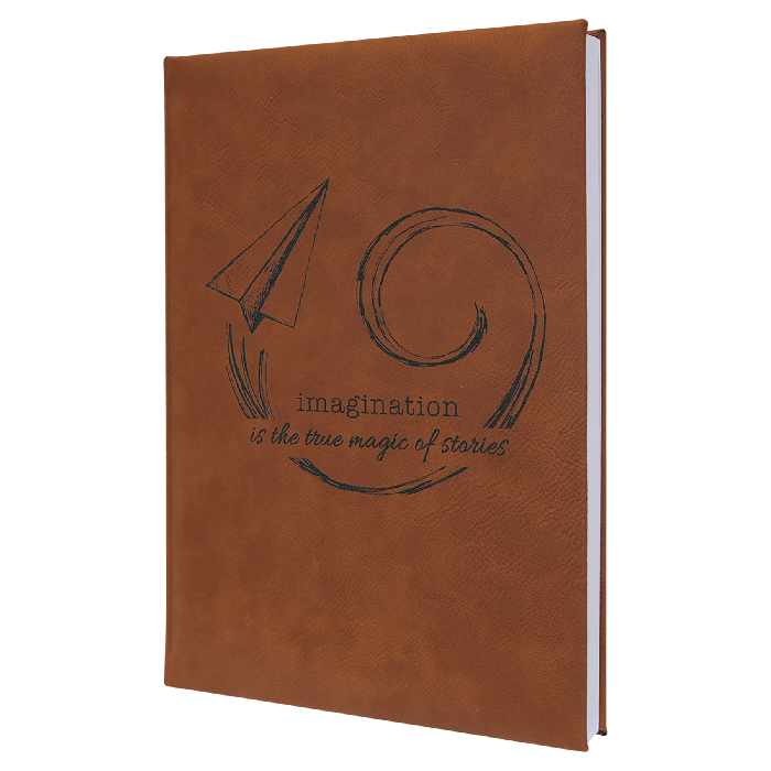 7" x 9 3/4" Leatherette Journal with Lined Notepad