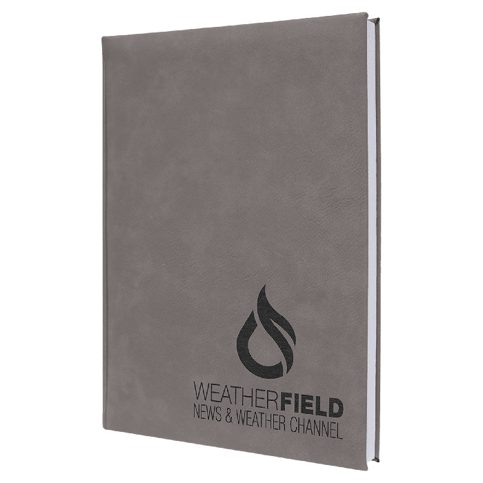 7" x 9 3/4" Leatherette Journal with Lined Notepad