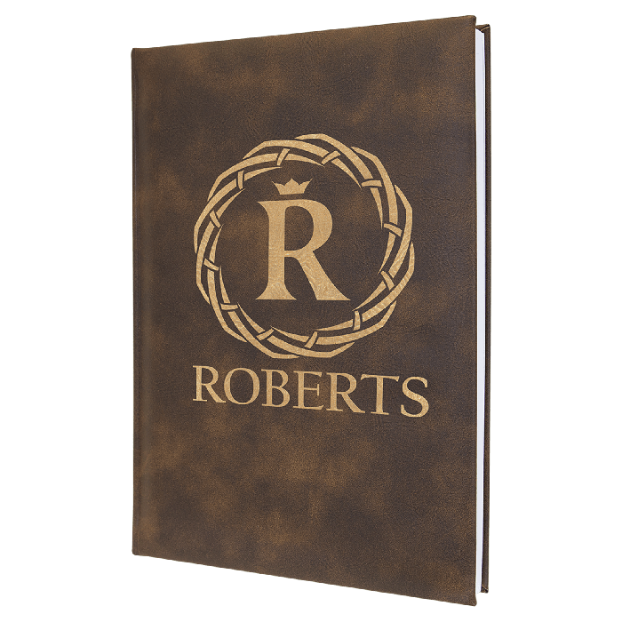 7" x 9 3/4" Leatherette Journal with Lined Notepad