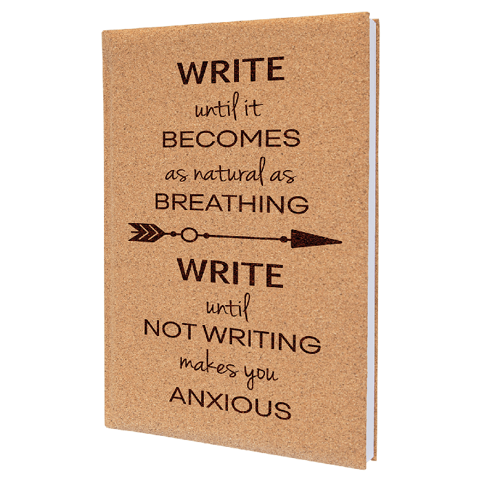 7" x 9 3/4" Leatherette Journal with Lined Notepad