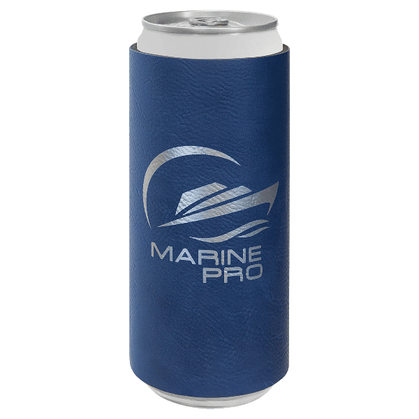 Slim Premium Leatherette Beverage Holder / Skinny Can Cooler