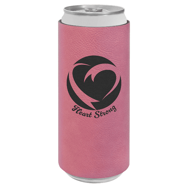 Slim Premium Leatherette Beverage Holder / Skinny Can Cooler