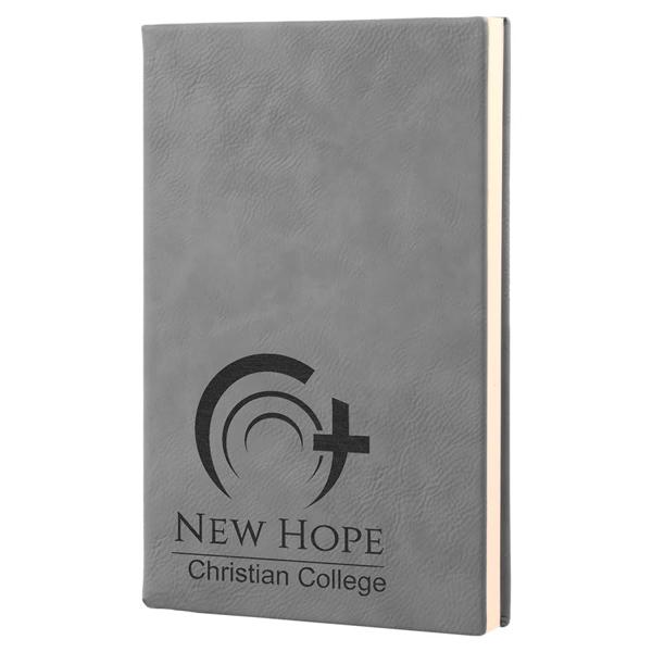 5 1/4" x 8 1/4" Leatherette Journal with Lined Notepad