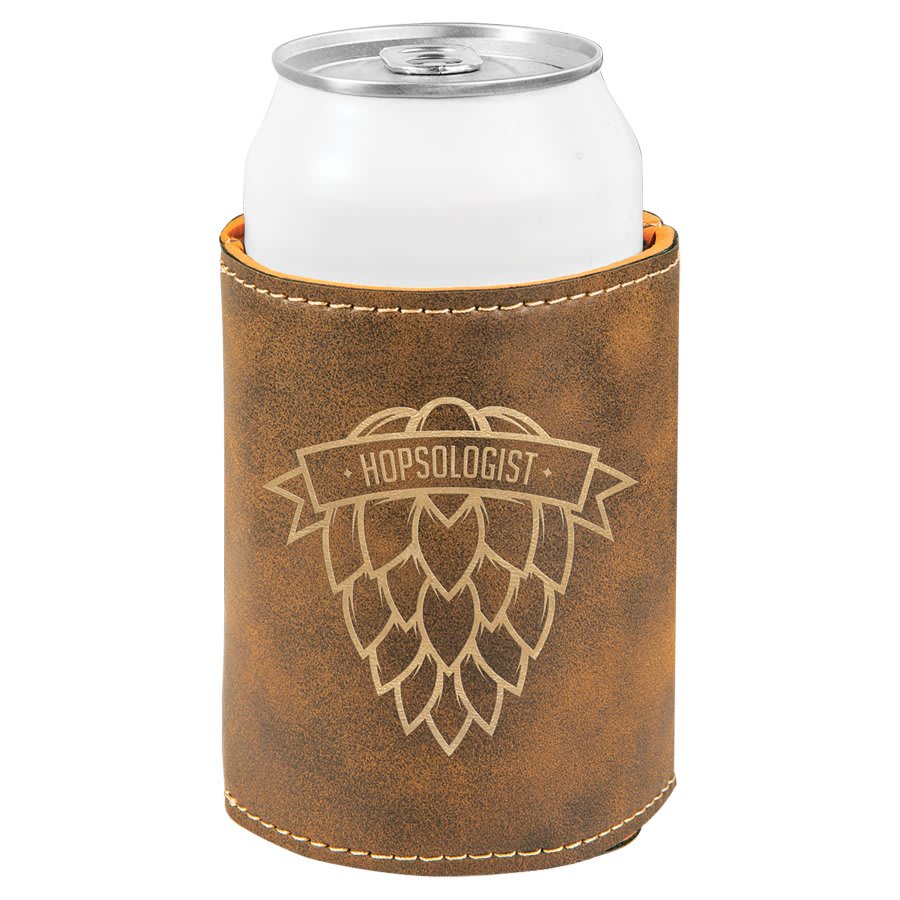 3 3/4" Premium Leatherette Beverage Holder / Standard Can Cooler