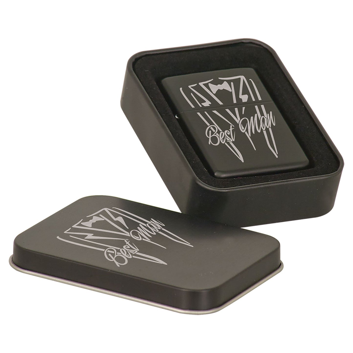 Lighter with Black Tin