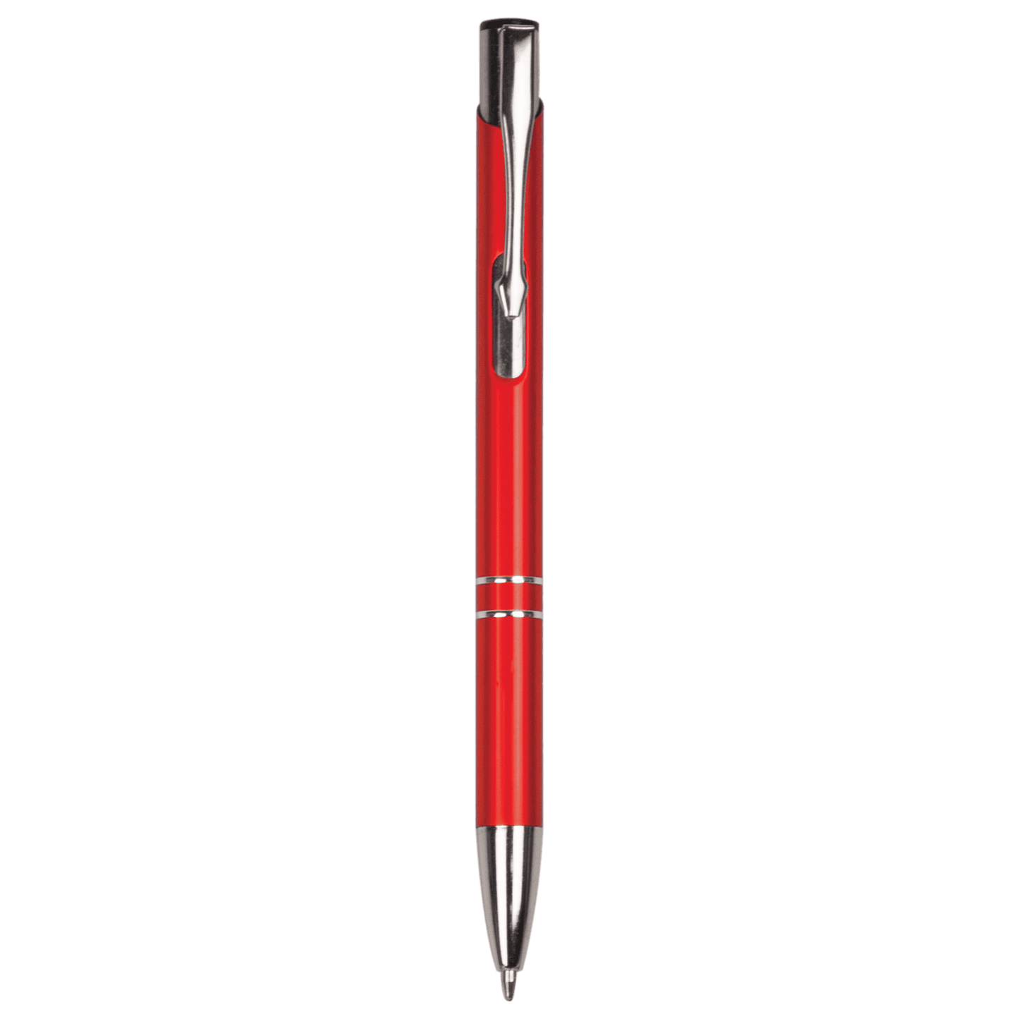 Personalized Anodized Aluminum Black Ink Pen with Silver trim
