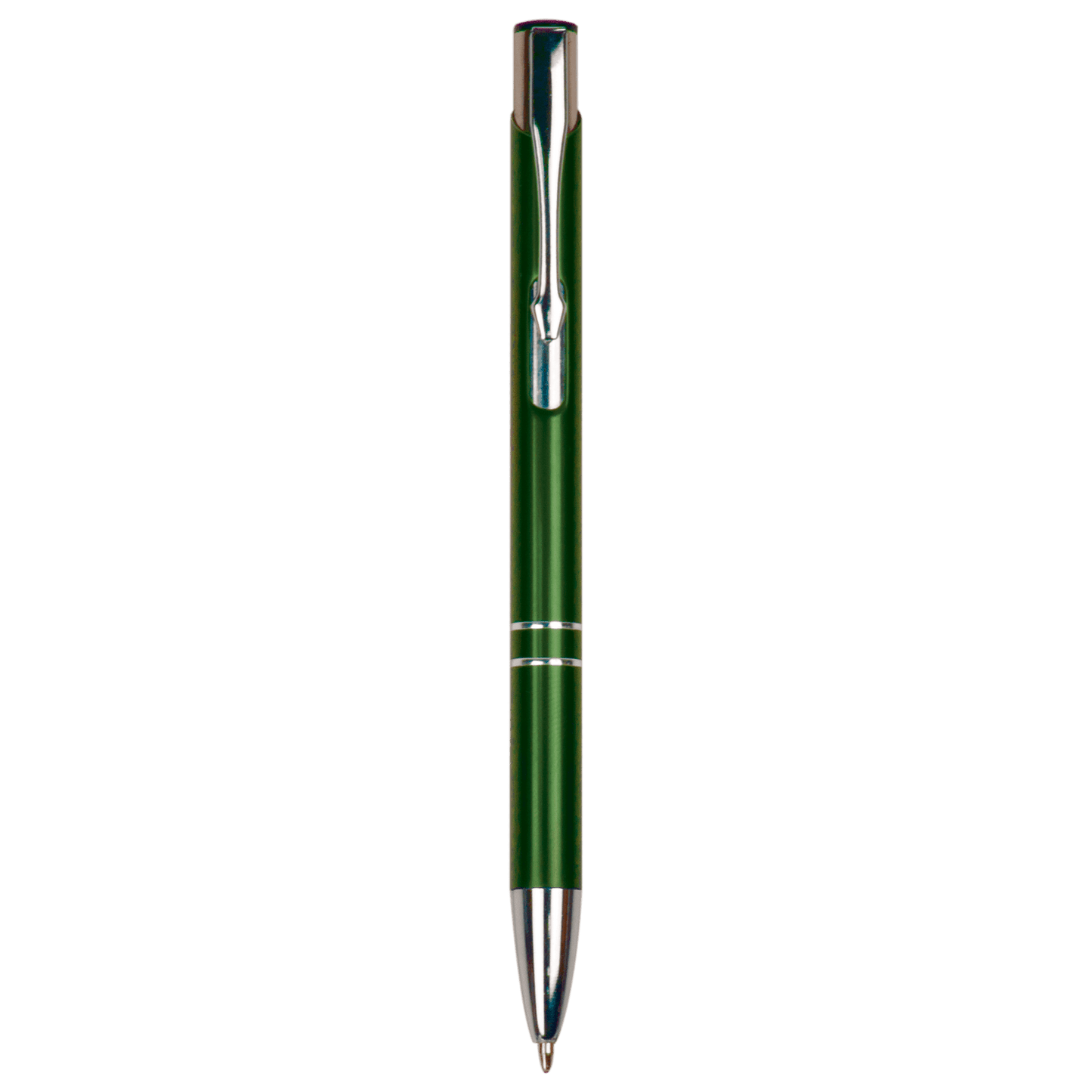 Personalized Anodized Aluminum Black Ink Pen with Silver trim