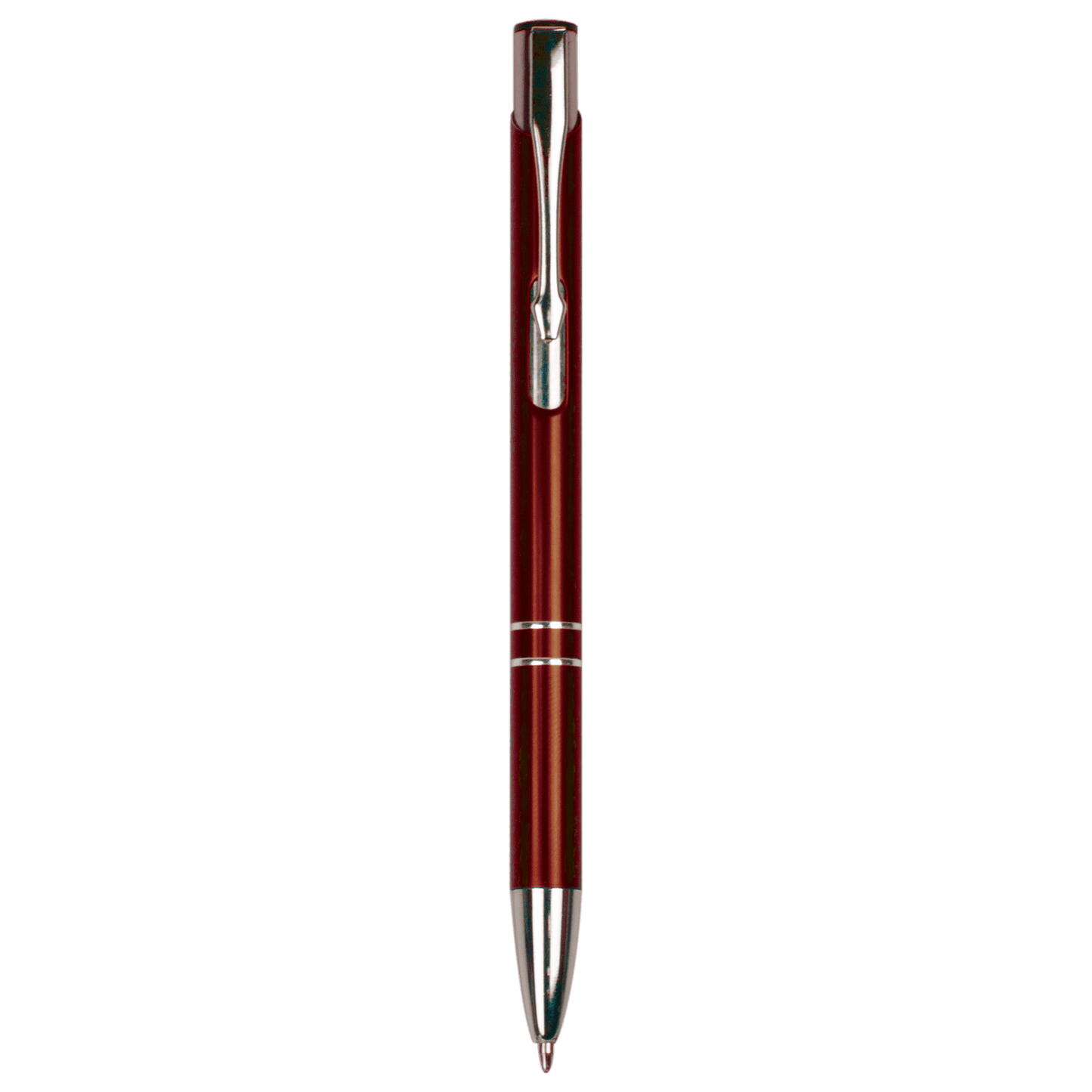 Personalized Anodized Aluminum Black Ink Pen with Silver trim