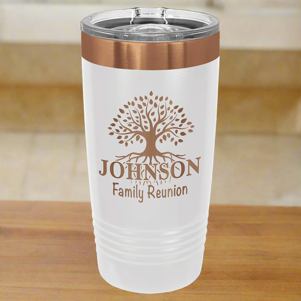 20oz White/Rose Gold ION-Plated Polar Camel Tumbler w/ Slider Lid
