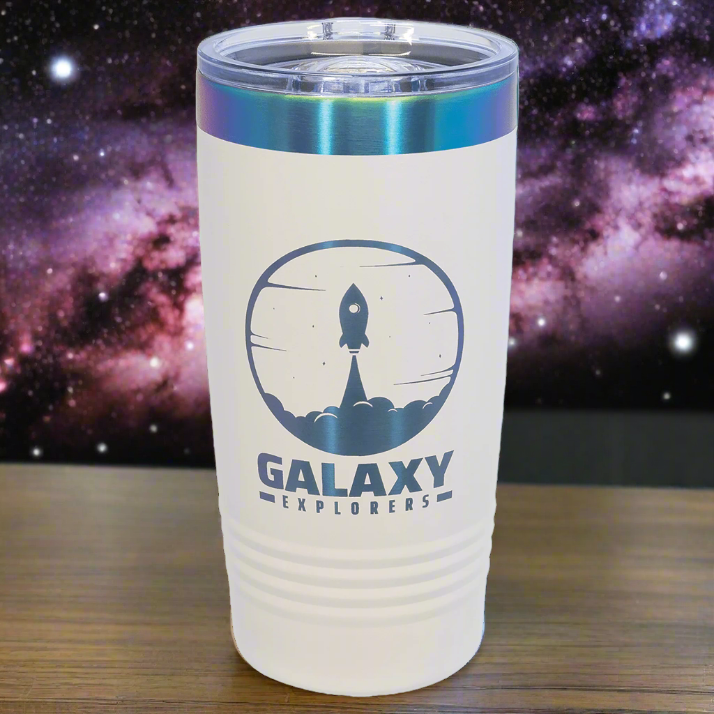 20oz White/Prism ION-Plated Polar Camel Tumbler w/ Slider Lid