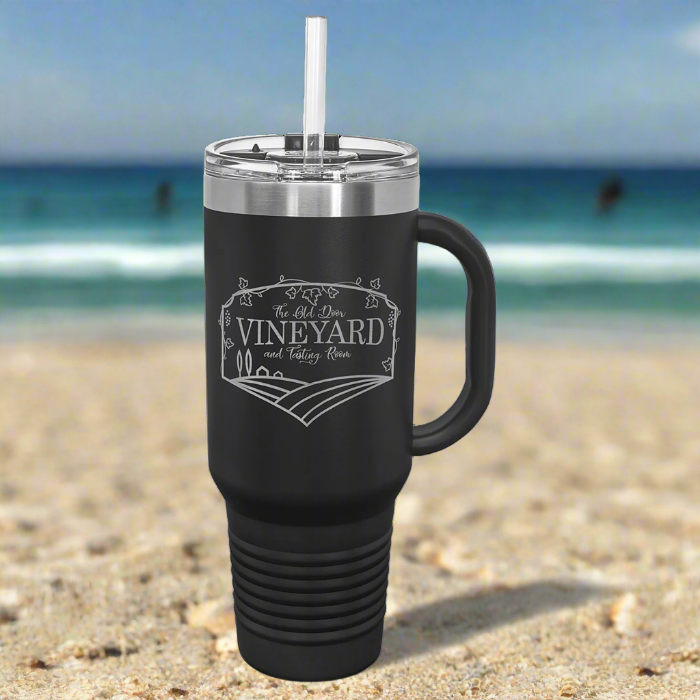 40oz Travel Mug w/ handle Polar Camel