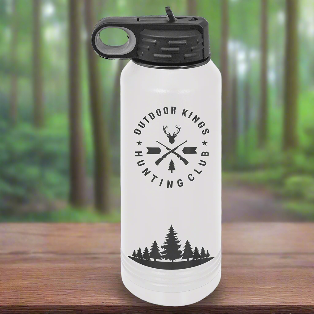32oz White Ghost Black ION-Plated Water Bottle Polar Camel