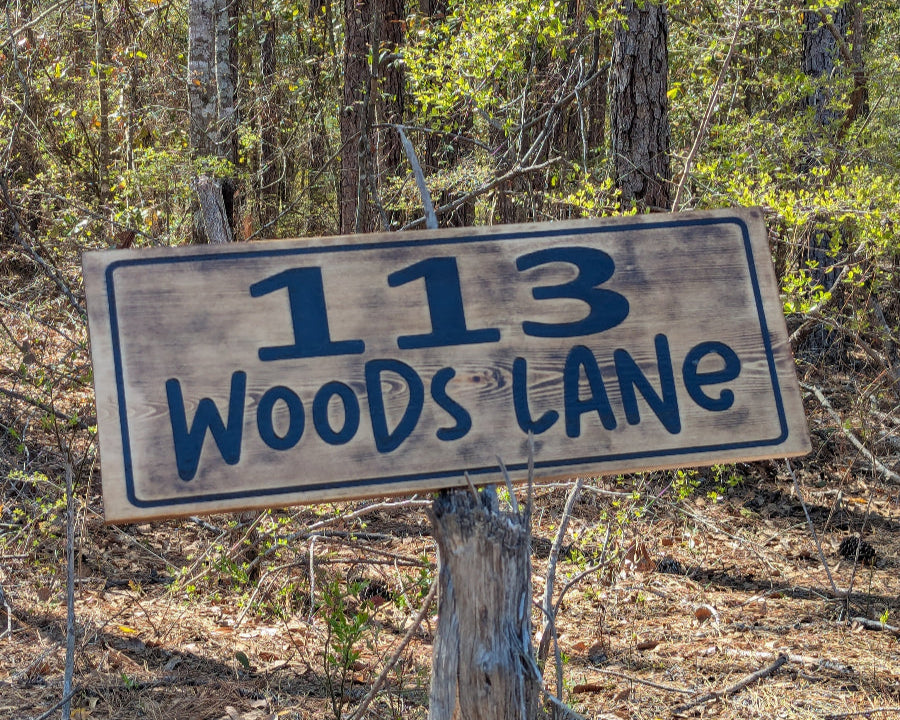 Rustic Outdoor Address / House Number Sign