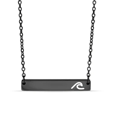 Cutout Wave Bar Necklace