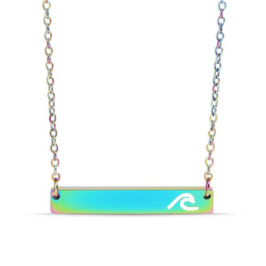 Cutout Wave Bar Necklace
