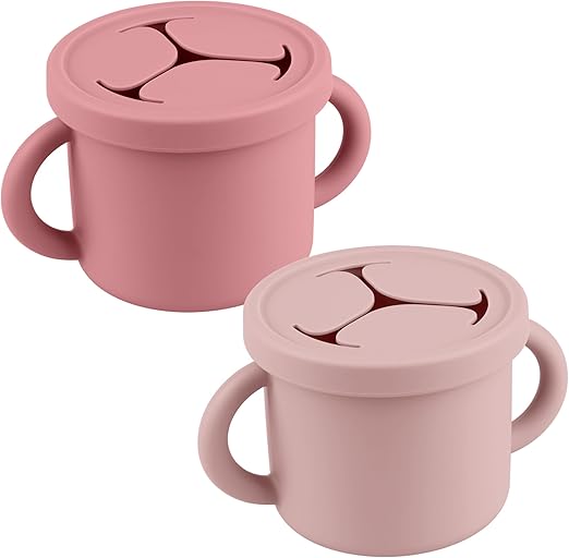 Silicone Baby Snack Cup – Monogrammed, Collapsible, Spill-Proof, Travel-Friendly