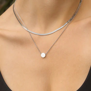 Mini Circle Pendant Necklace