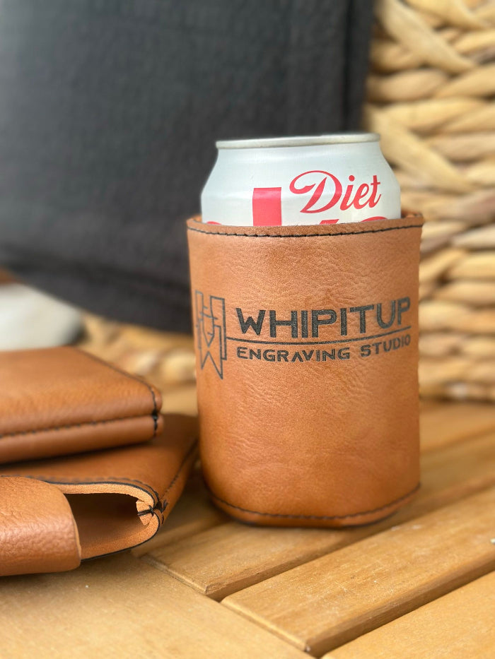 3 3/4" Premium Leatherette Beverage Holder / Standard Can Cooler