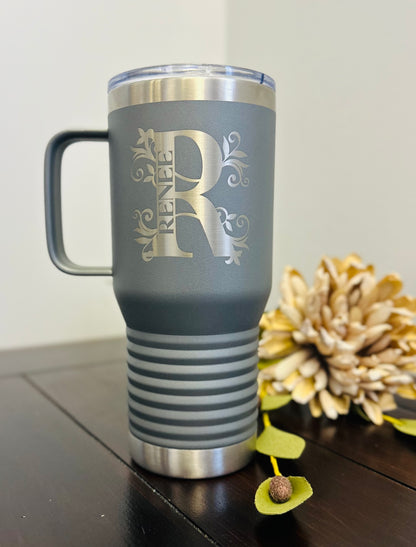 20oz Travel Mug w/ handle Polar Camel