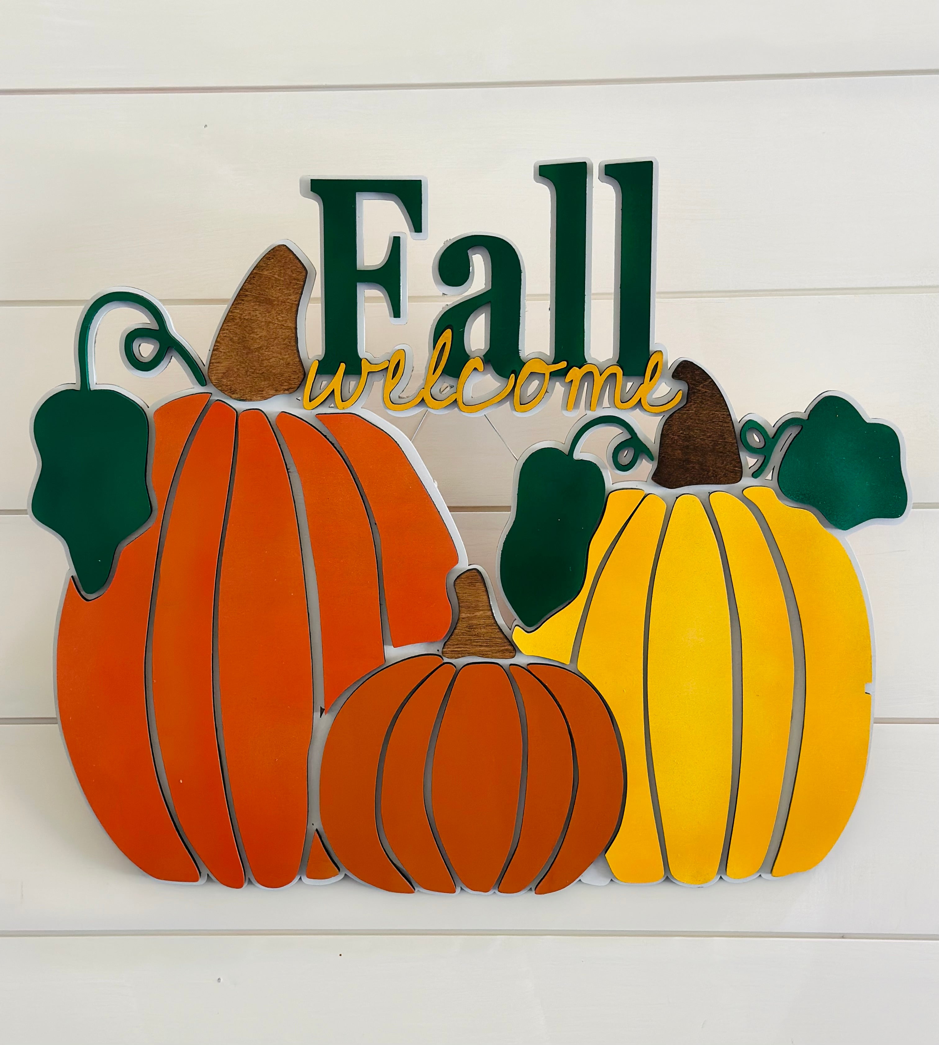 Welcome Fall Pumpkin Trio, fall buying decor, fall door hanger, pumpkin door hanger, pumpkin decor