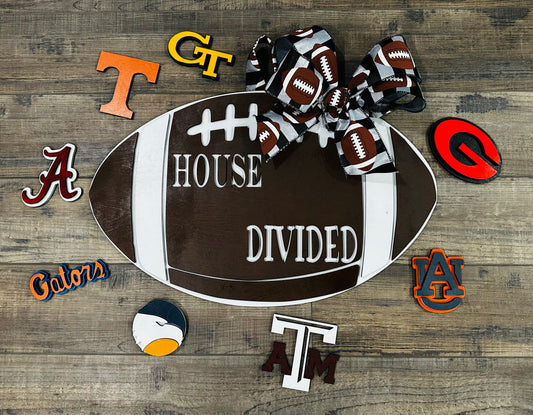 House Divided Interchangeable Team Sign - Custom Sports Decor