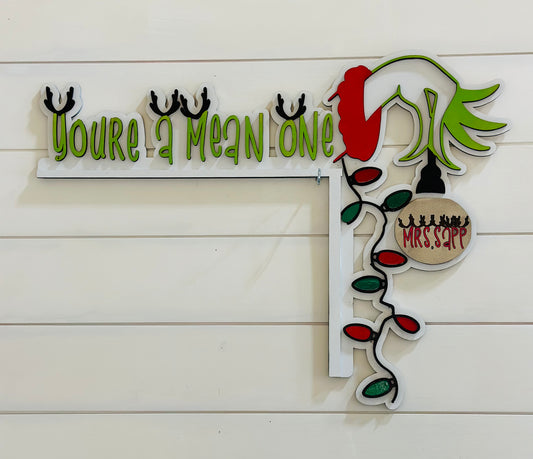 Grinch Theme Door Hanger