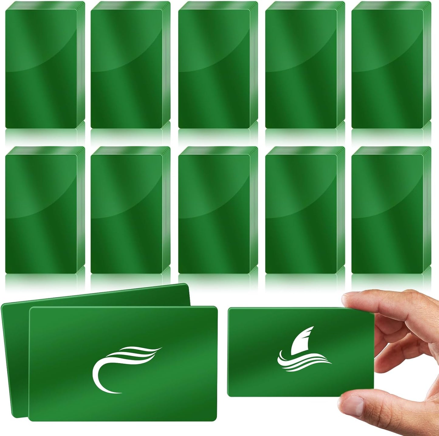 50 Pcs Aluminum Laser Engraved Business Cards
