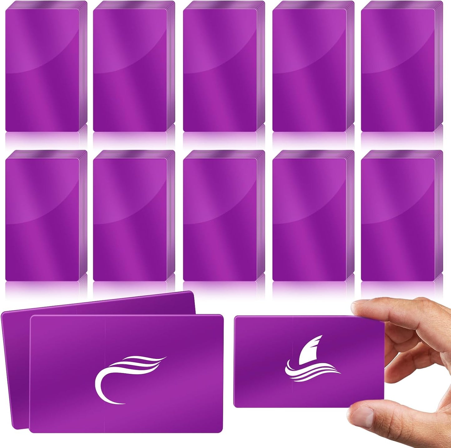 50 Pcs Aluminum Laser Engraved Business Cards