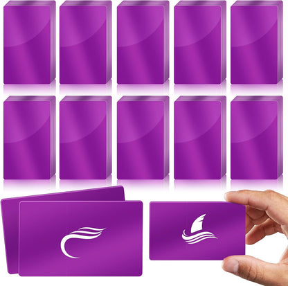 50 Pcs Aluminum Laser Engraved Business Cards