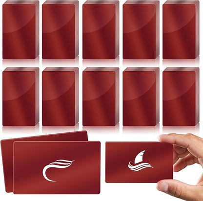 50 Pcs Aluminum Laser Engraved Business Cards