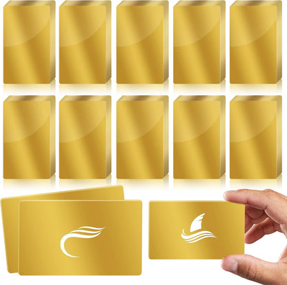 50 Pcs Aluminum Laser Engraved Business Cards