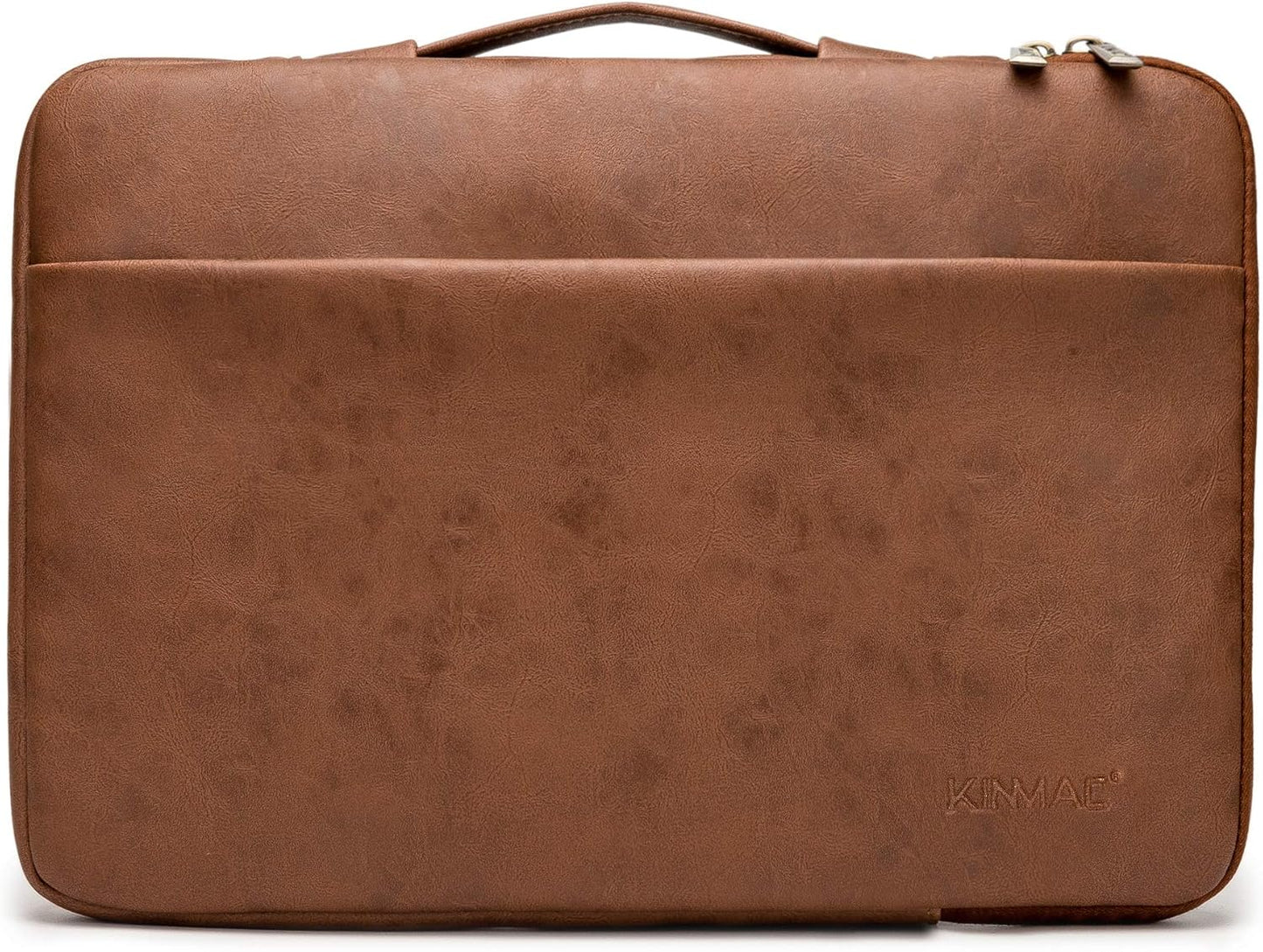 360° Protective Laptop Sleeve Case with Handle – Coffee PU