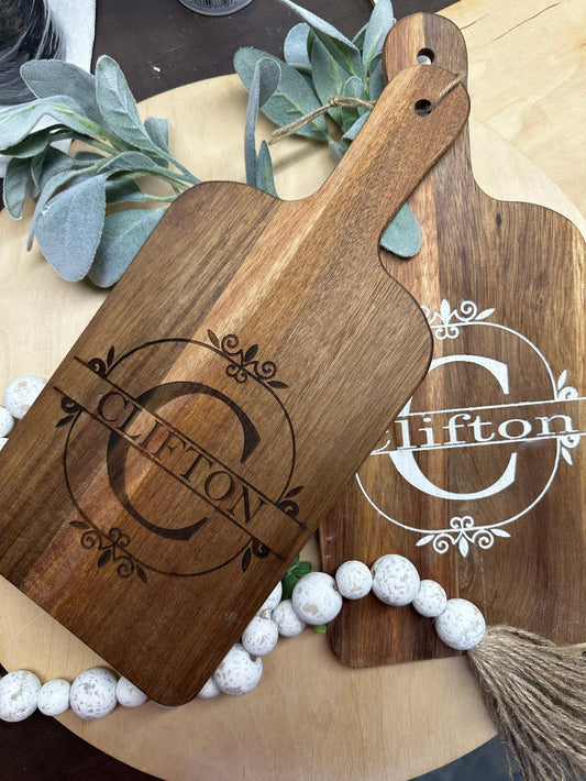 Personalized Acacia Cheese board