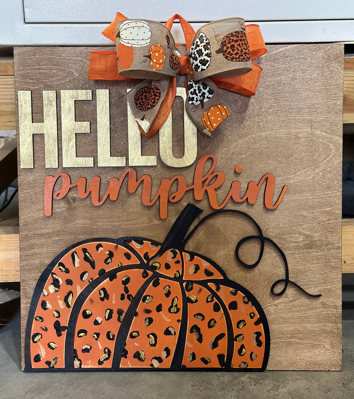 Hello Pumpkin - Leopard Print Flare