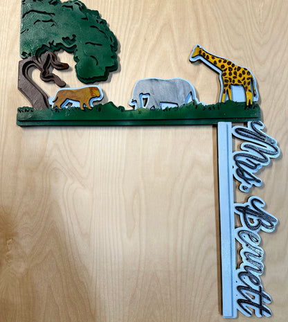 School Corner Door Sign