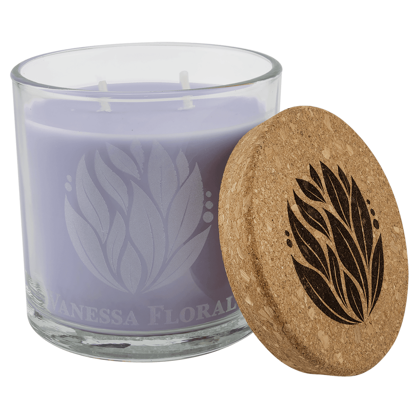 Scented Candle in a Glass Holder with Cork Lid