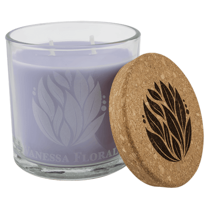 Scented Candle in a Glass Holder with Cork Lid