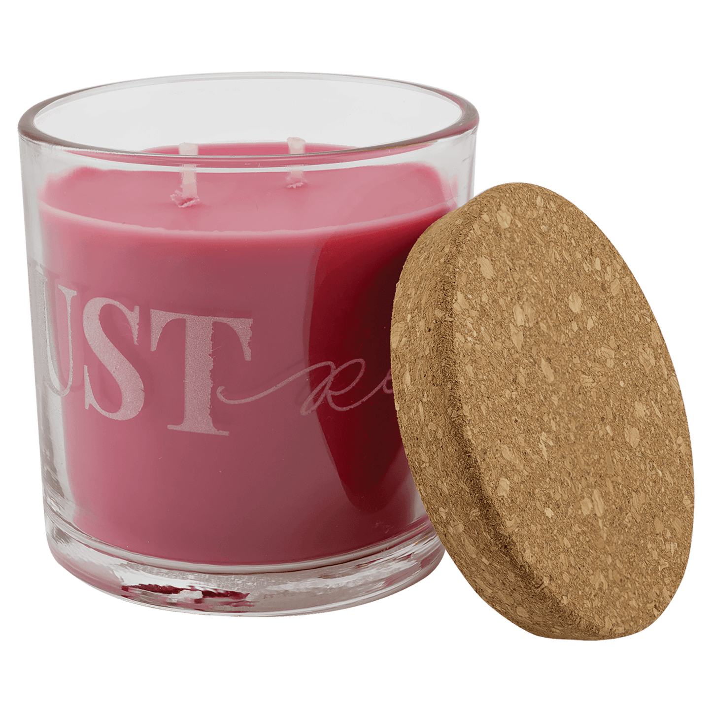 Scented Candle in a Glass Holder with Cork Lid